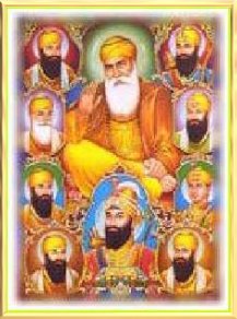 Neun Gurumukh Gurus und Guru Nanak