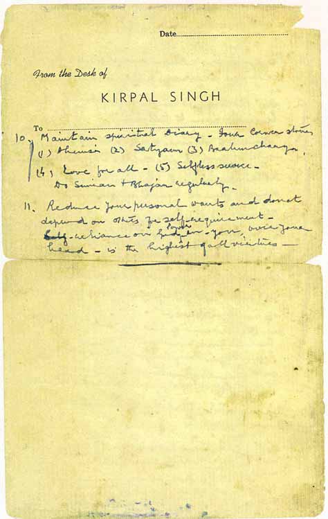 Das Originalmanuskript von Kirpal Singh – Teil 2